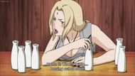 Tsunade drowning herself in liquor (Image via Pierrot)